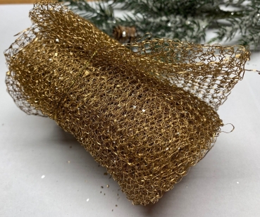 Schlauchgewebe gestrickt, gold